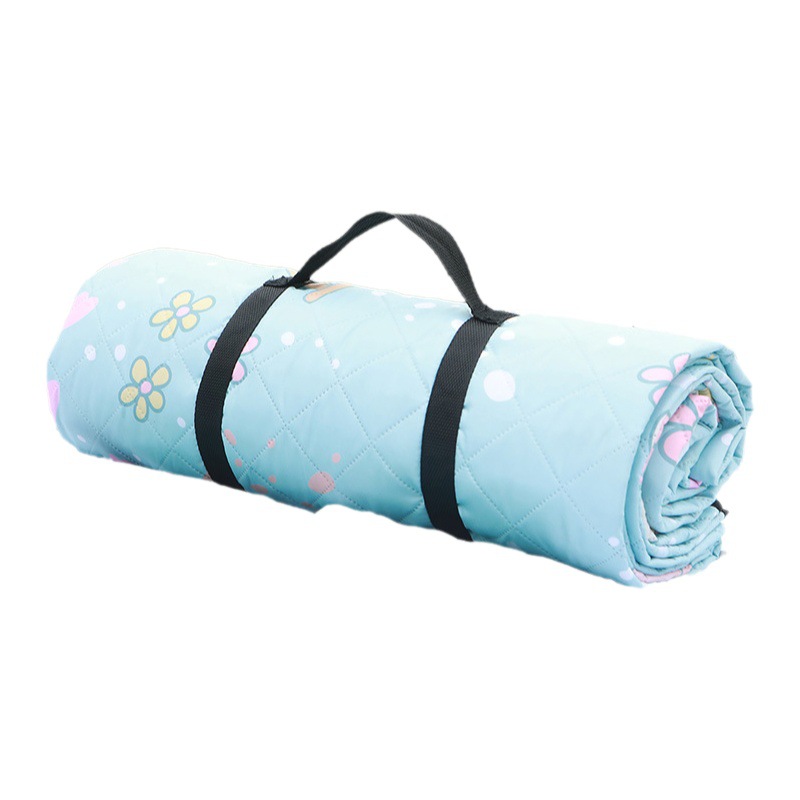 Alfombrilla de picnic portátil Alfombrilla gruesa a prueba de humedad impermeable para exteriores Alfombrilla de camping lavable a máquina Alfombrilla de película de aluminio con correa de ondas de ultrasonido