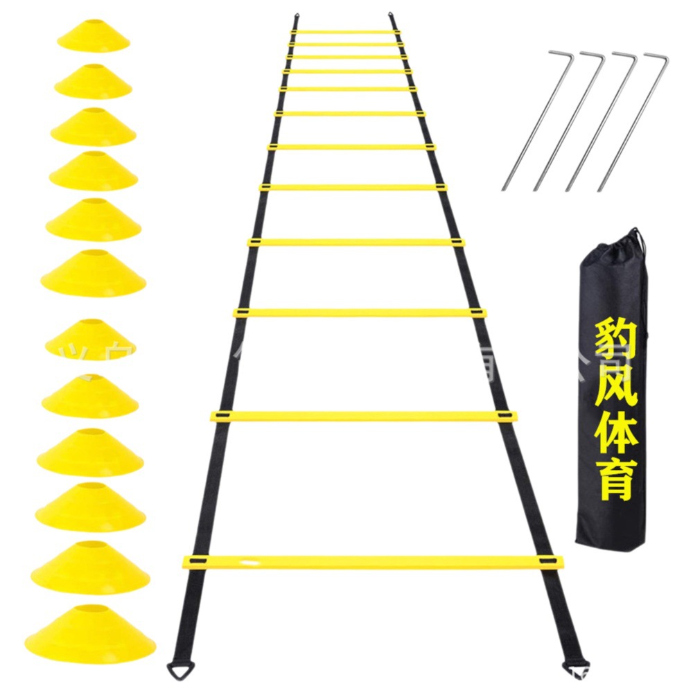 Escalera de agilidad escalera de cuerda escalera suave equipo de entrenamiento de fútbol traje de escalera de agilidad Placa de señal de equipo de entrenamiento de fútbol