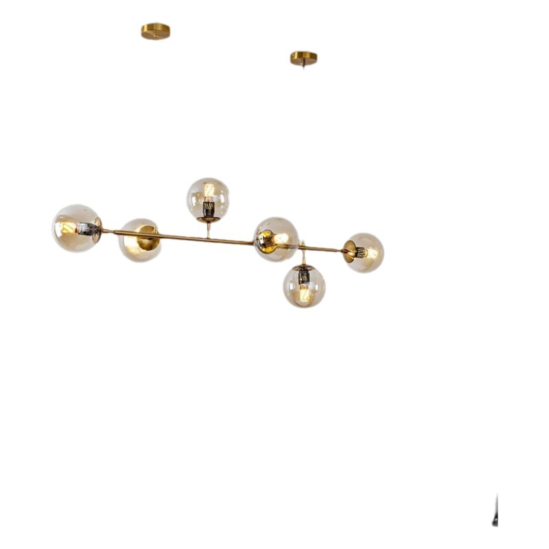 Moderno minimalista de hierro forjado restaurante bar araña Comercio exterior Amazon restaurante iluminación fábrica en stock lámparas al por mayor