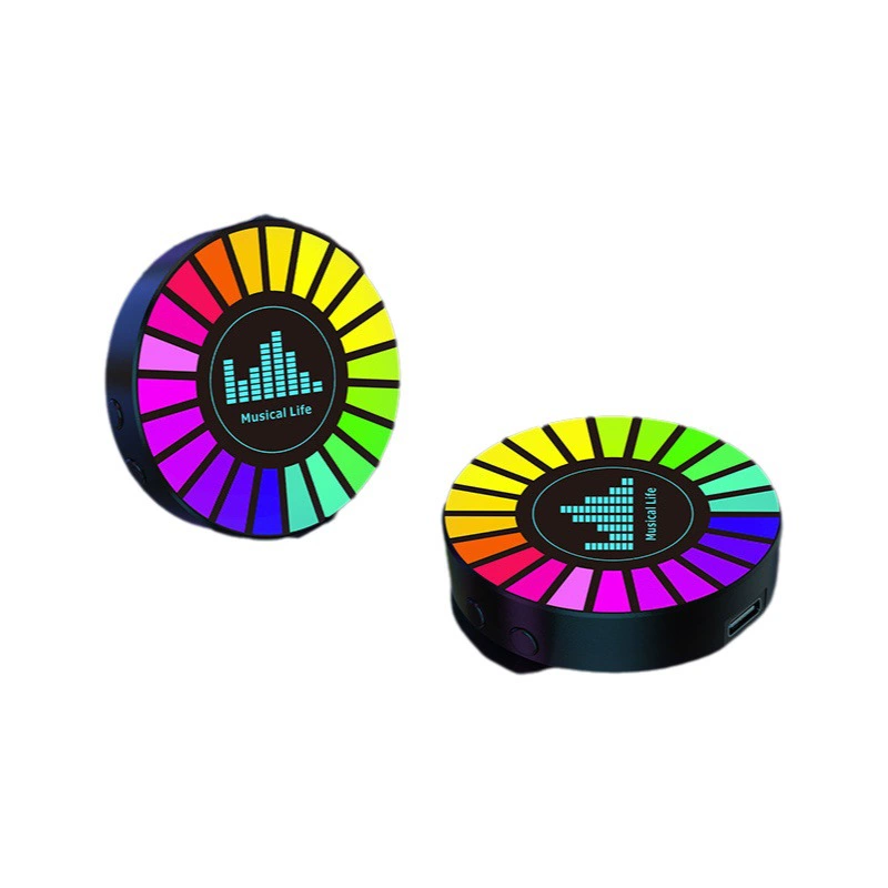 Частная модель Amazon магнитное всасывание RGB автомобиль с голосовым управлением звукосниматель лампа автомобильная воздуховыпускная светящаяся декоративная Ритмическая лампа