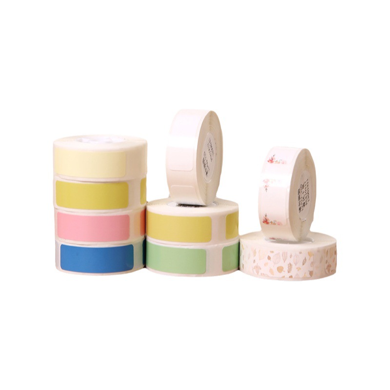 [Versión en inglés] Serie D transparente impermeable etiqueta adhesiva precio papel térmico cable cosmético etiqueta de la joyería