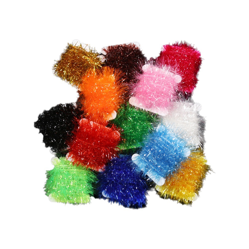 Luyafei mosca cebo material de unión unilateral línea de cristal bajo trucha cinturón decorativo lana gancho cebo línea de unión