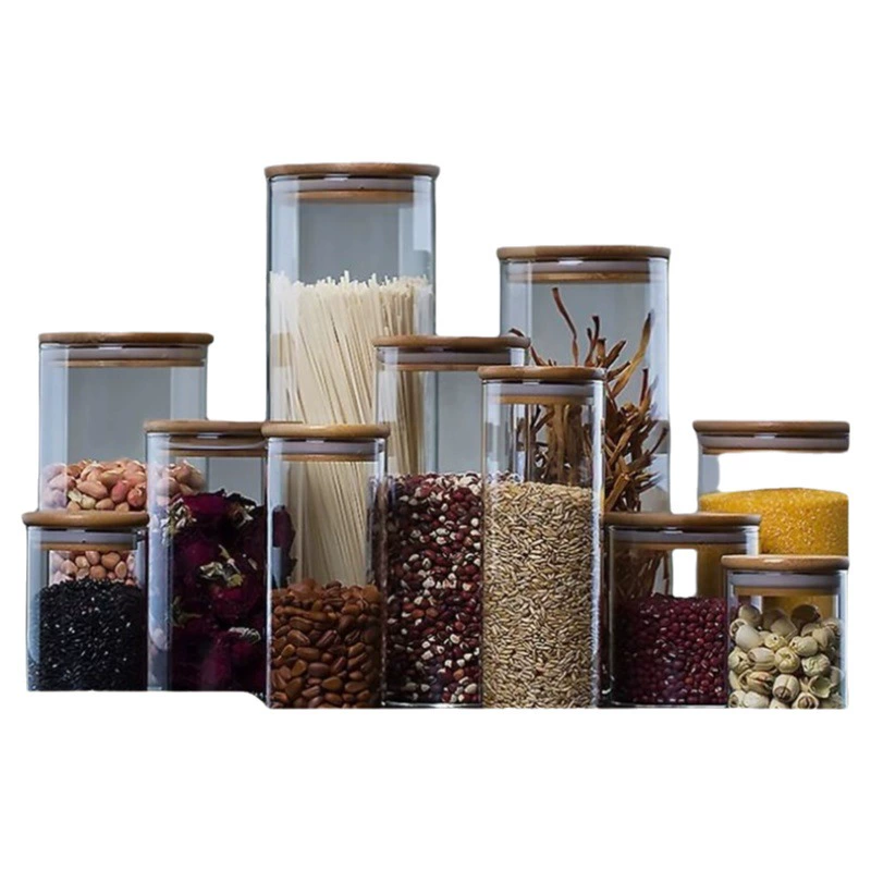 Герметичная банка из боросиликатного стекла от производителя, кухонная влагостойкая бутылка для хранения чая, банка для хранения сухофруктов