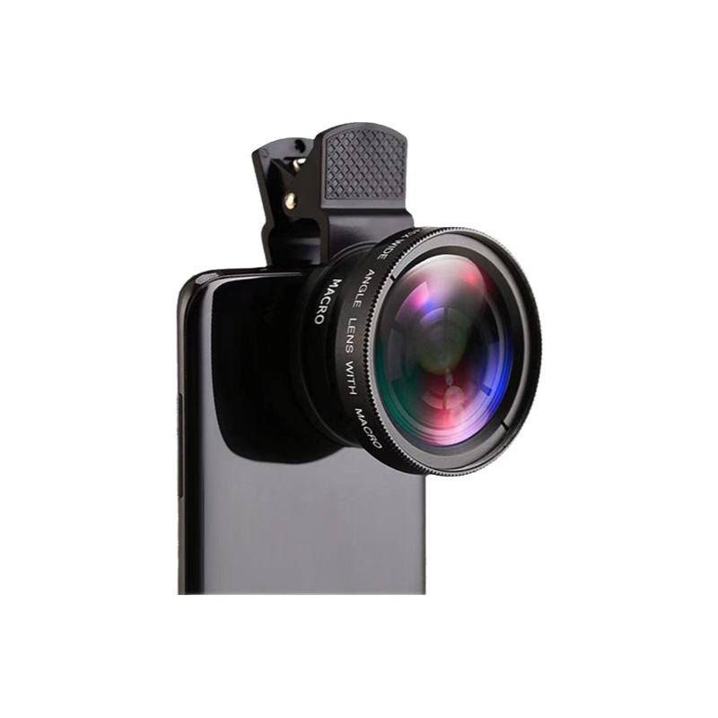 Fábrica al por mayor 0.45x ultra gran angular lente macro teléfono móvil SLR cámara externa efectos especiales lente de teléfono móvil