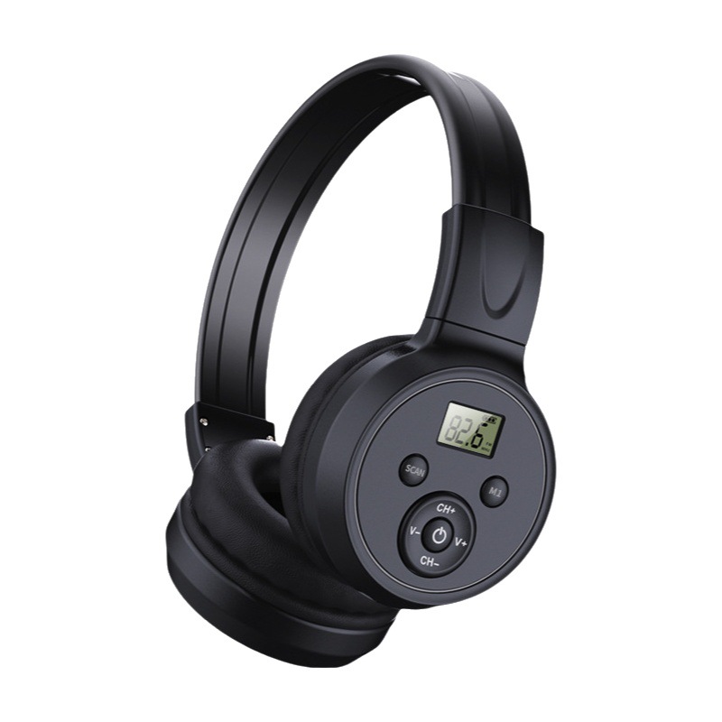 2022 transfronteriza nuevos Auriculares auriculares de radio FM modelo de carga con mesa de almacenamiento de radio auriculares