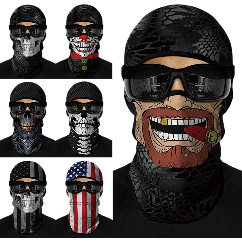 Sun Protection Ear Protection Cycling Mask for Men and Women Outdoor Motorcycle Hood Helmet Lining Funny Face Mask Face Protection