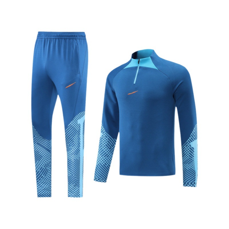 Nk Half-Zip Winter Long-Sleeved Pants Suit Training Club Basic Football Uniform Jersey Long Pull Logo Export