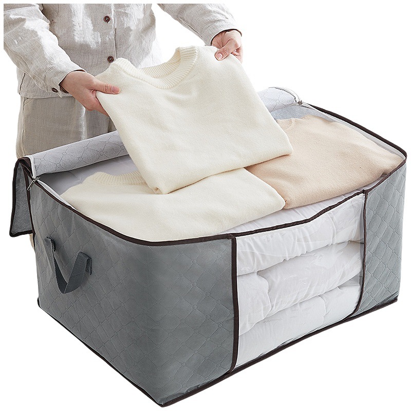 Bolsa de almacenamiento de ropa más vendida transfronteriza, bolsa de almacenamiento de edredón, bolsa grande, embalaje de ropa, tamaño grande engrosado