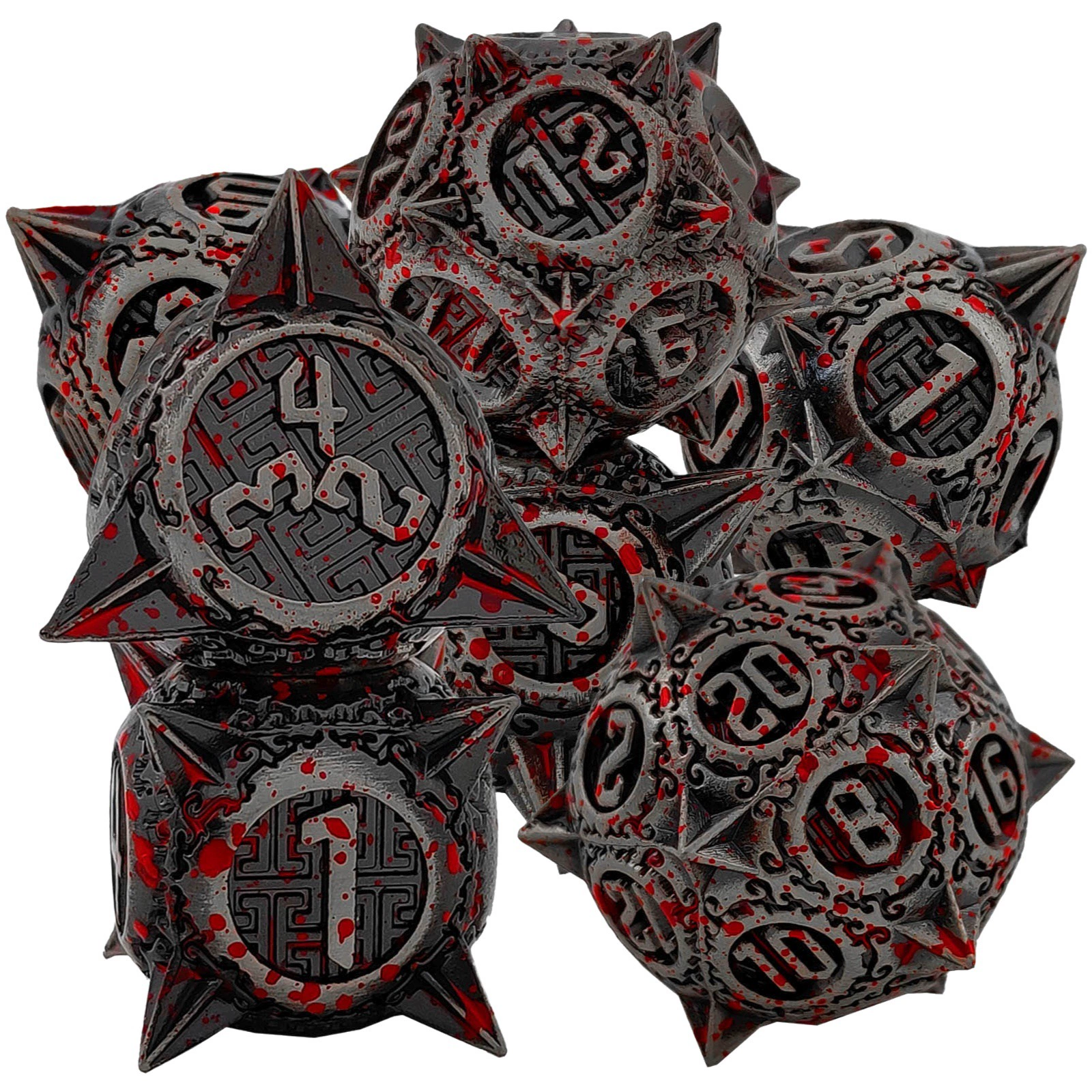 Металлический костюм в кости DND Dungeons and Dragons многогранник работает групповая RPG настольная игра в кости оптом Настольные игры D6