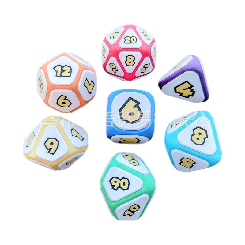 Transfronterizo nuevo creativo multi-color de silicona multi-Cara dados de color Barra de dados colección de escritorio artesanía