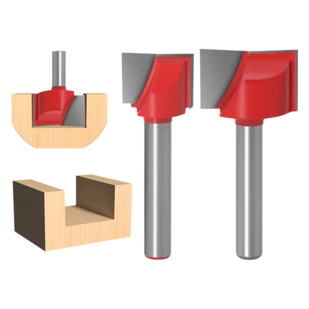 Máquina de grabado por computadora herramienta para trabajar la madera cortador de fresado 6mm cuchillo de limpieza de fondo fresado mesa de borde invertido cuchillo de fondo cabeza de herramienta de máquina de recorte