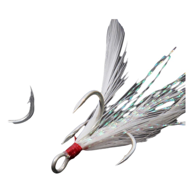 El pelo y la sangre surco tres ganchos tres garras gancho de anclaje 2 4 6 8 10 pelo ordinario gancho para Luya cebo