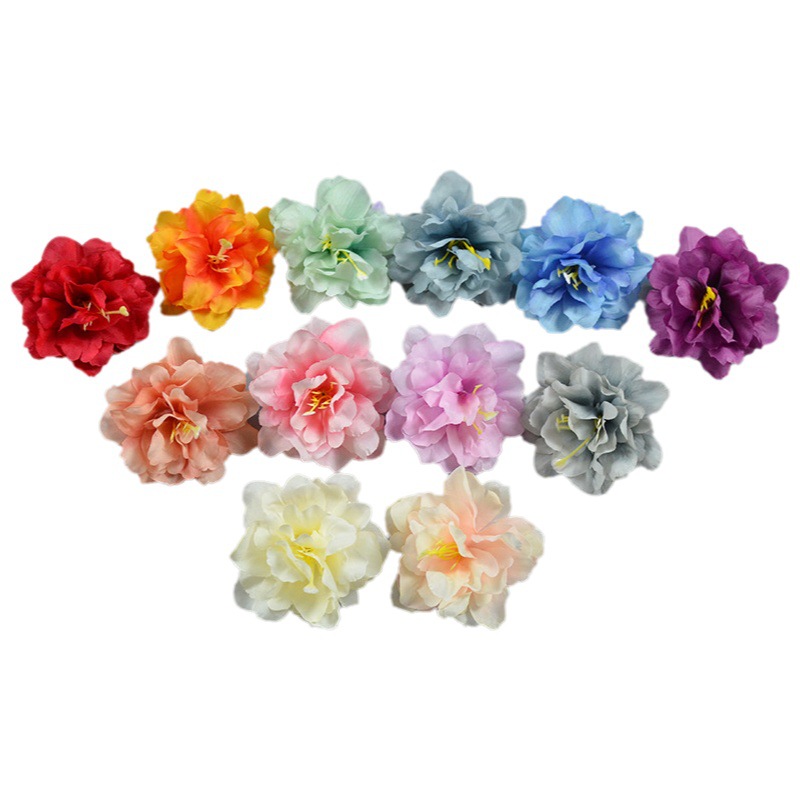 Núcleo de hierba artificial peonía flor decoración de la boda flor de seda al por mayor regalo decoración flor cabeza zapatos flor sombrero flor Accesorios