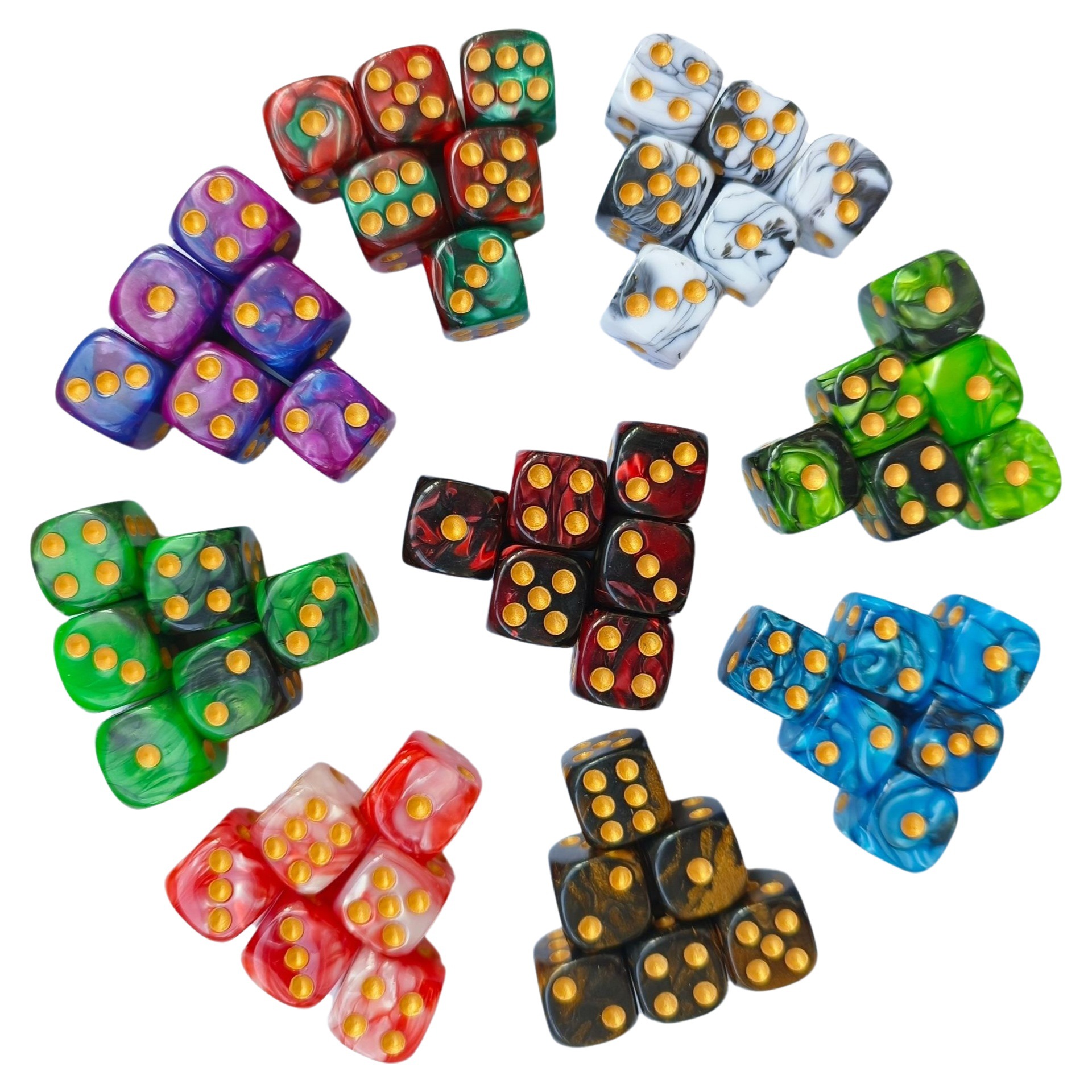 Nuevo 16MM dados de punto de dos tonos de color acrílico regular Amazon AliExpress suministro multi-color de selección