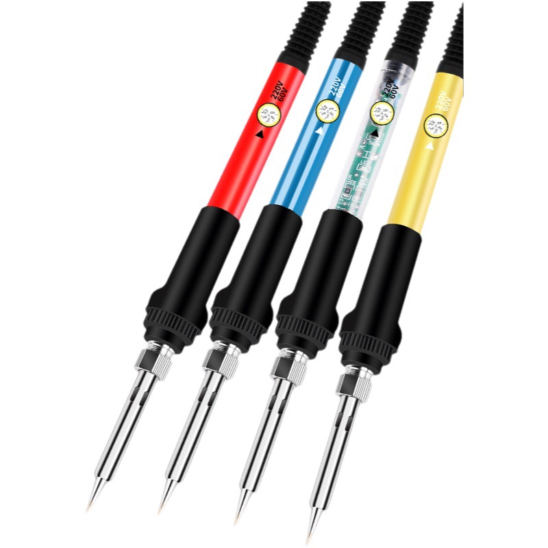 Transfronterizo temperatura ajustable eléctrico de soldadura de hierro 60W Kit de soldadura eléctrica de hierro paquete 110V estándar americano europeo estándar Luo hierro fabricante