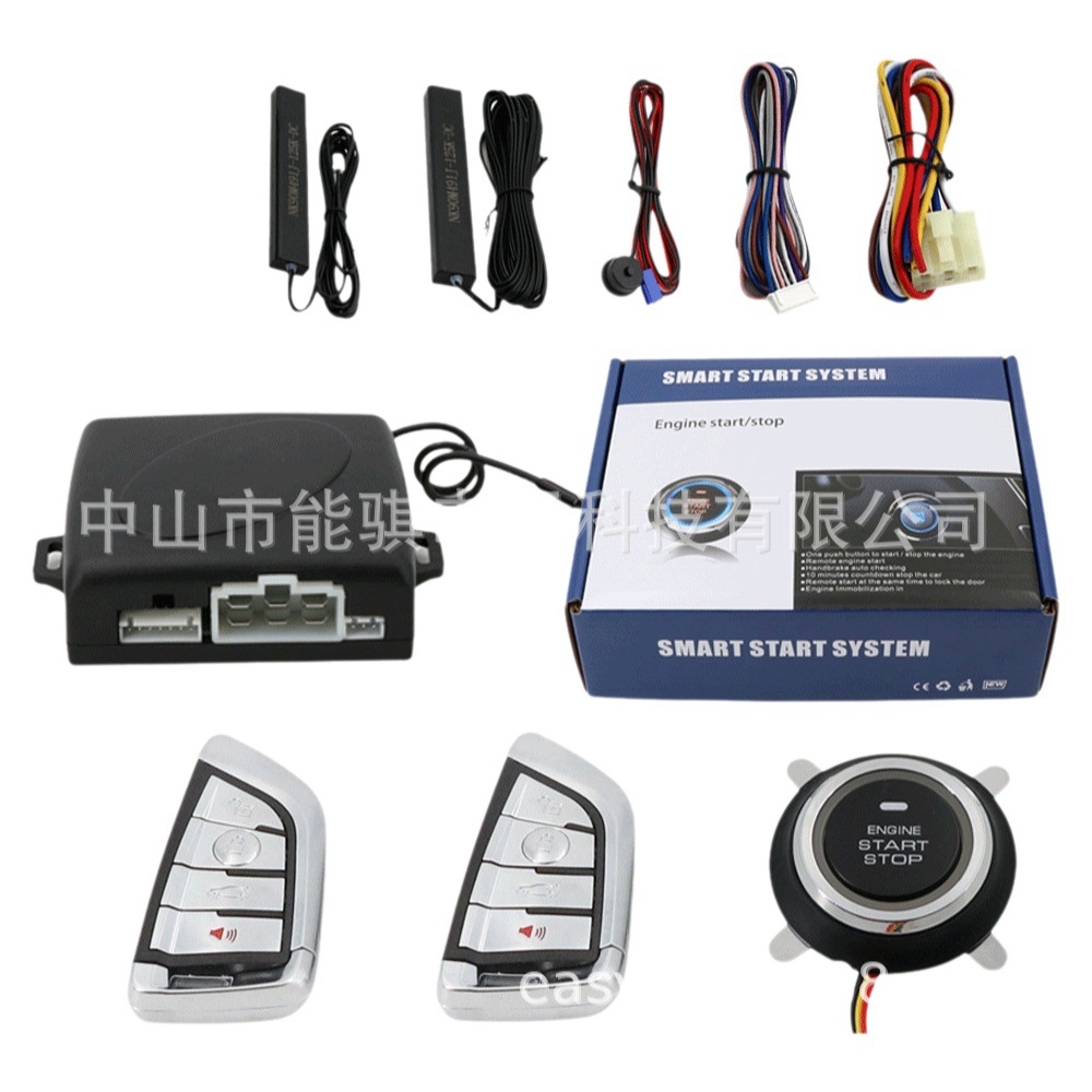 12V Universal Car One-Button Start Remote Control Preheating and Cooling Smart Pke Anti-Theft Alarm System for Vehicles