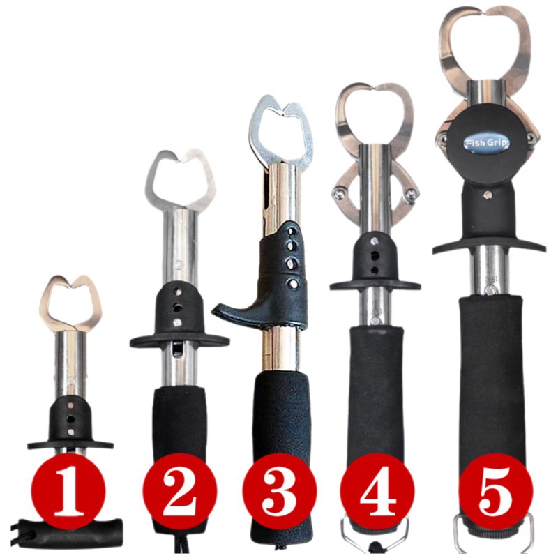 Dispositivo de control de pescado al por mayor abrazadera de pescado de acero inoxidable alicates de control de pescado Luya alicates tipo pistola plegable Luya traje de colector de pescado