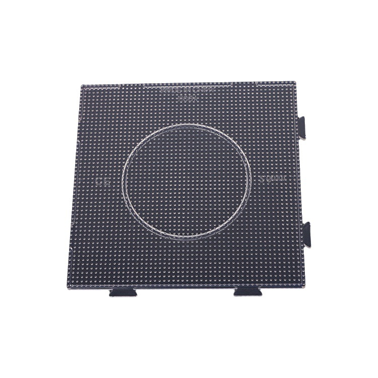 2,6mm plantilla grande para juego de frijol nuevo redondo hecho a mano frijol mágico plantilla transparente cuadrado tablero a juego