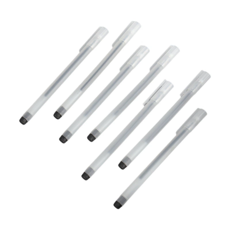 Прозрачная матовая маленькая белая ручка 0,5 гелевая ручка игольная трубка шариковая ручка ручка для подписи водяная ручка черная карбоновая ручка для студентов