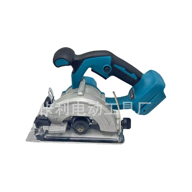 Sierra circular eléctrica de 5 pulgadas con batería de litio, estilo Makita, recargable, sin escobillas, para carpintería, corte de piedra, uso doméstico, máquina de corte manual.