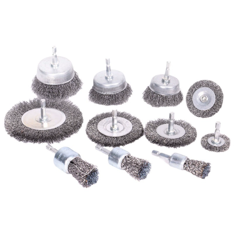 Девять лошадей шестиугольный стержень проволочная щетка ручка Тип чаши проволочная щетка электрическая дрель угловая шлифовальная машина щетка головка Шлифовальная головка поперечная граница
