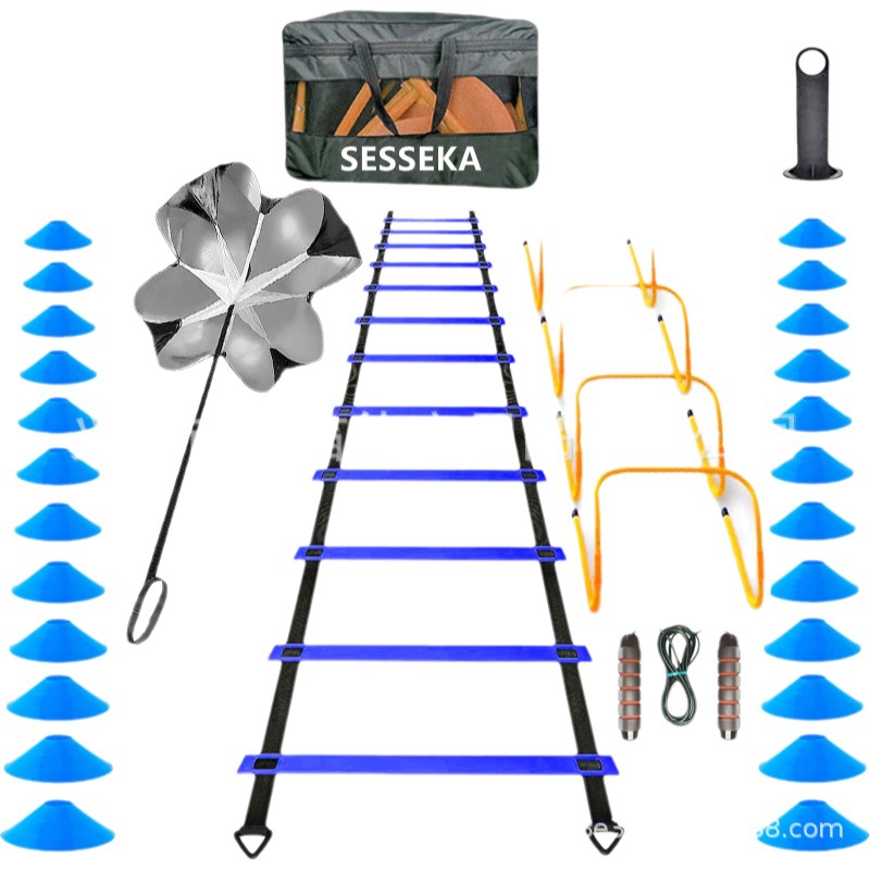 Fútbol entrenamiento agilidad escalera signo disco resistencia paraguas software traje salto rejilla escalera agilidad escalera cuerda escalera traje de entrenamiento
