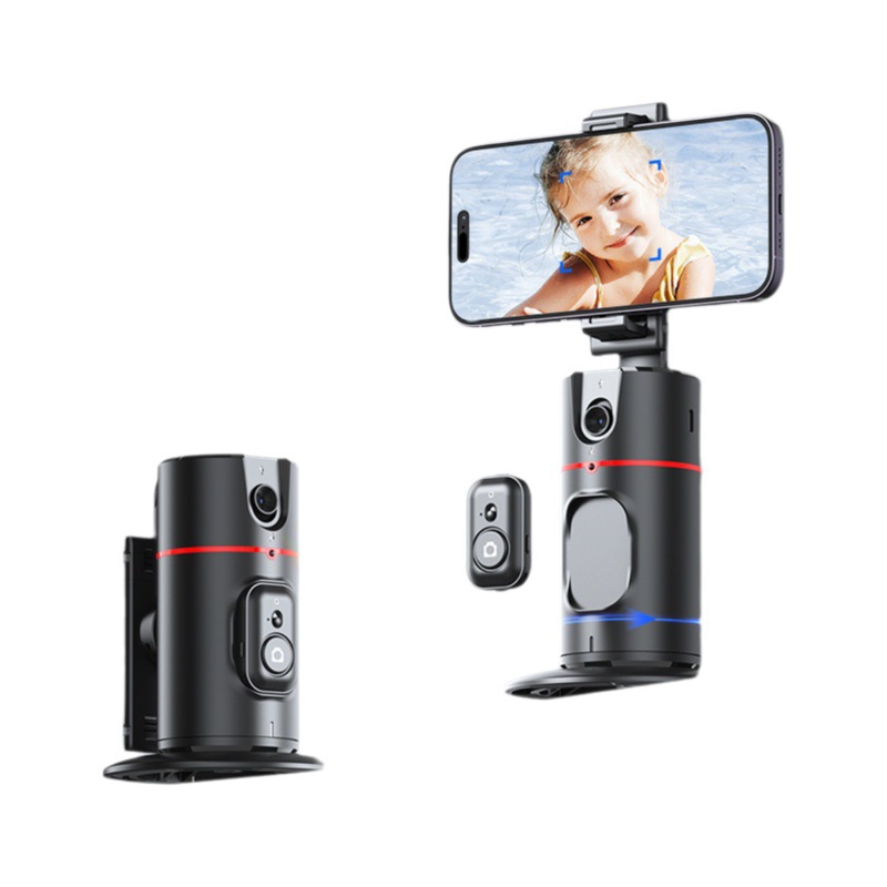 Nuevo teléfono móvil y cámara PTZ P02 escritorio TikTok transmisión en vivo panorámica y soporte de cámara AI reconocimiento facial 360 °