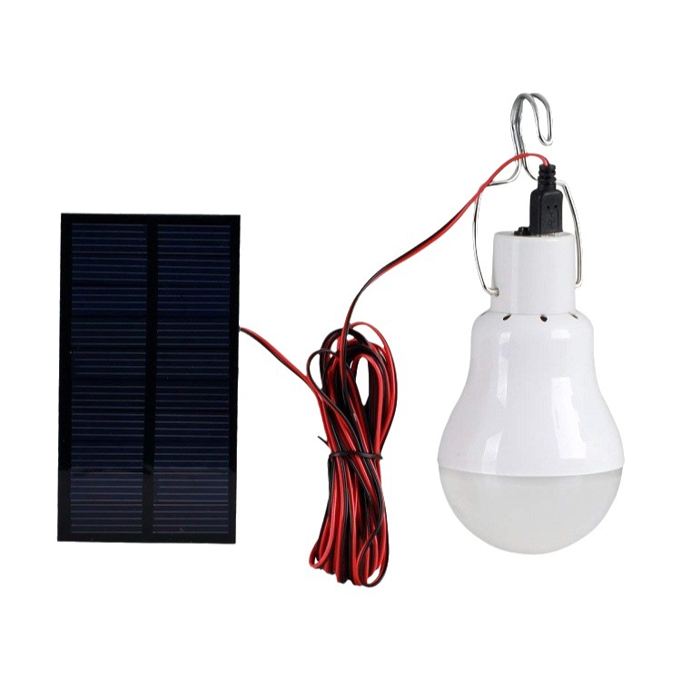 Solar LED al aire libre campo de trabajo luz camping tienda iluminación bombilla hogar portátil luz de carga