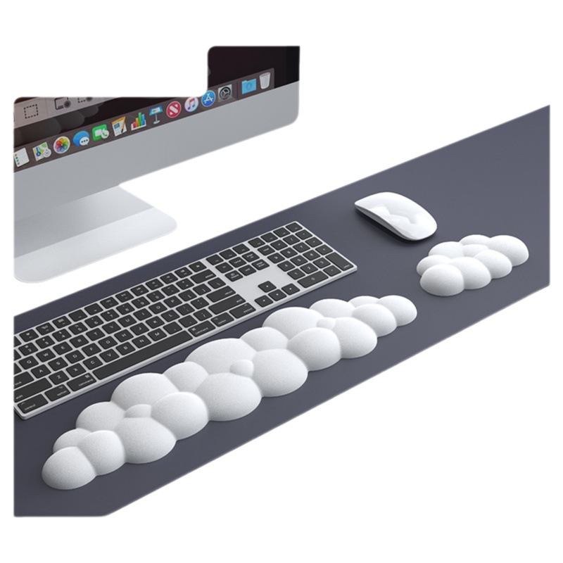 Nube teclado ratón almohadilla de muñeca mecanografía soporte de muñeca hombres y mujeres viento espuma de memoria de cuero espuma Palma soporte transfronterizo Venta caliente