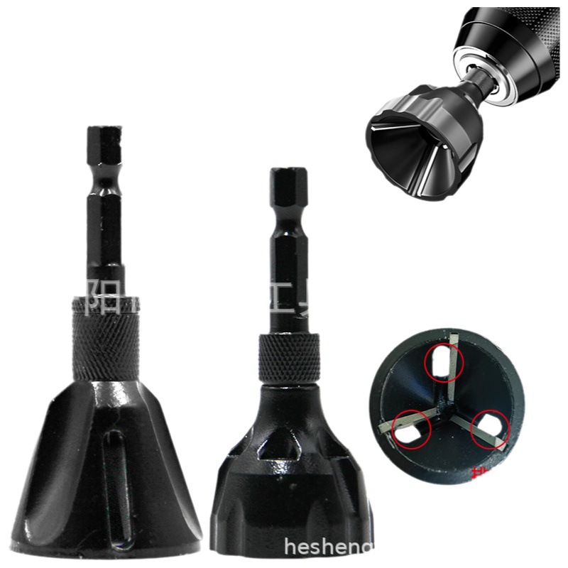 Desbarbado biselado dispositivo exterior redondo biselado cuchillo hilo filete recorte cuchillo tornillo recorte taladro perforación herramienta de eliminación