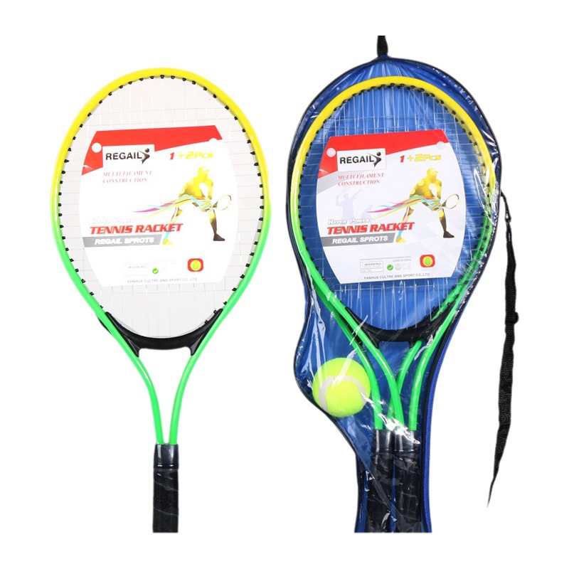 Factory Direct Sales Regail Kidsren's Tennis Racket W150 Two Racket and One Ball with Package Practice Ball Beginner Tennis Racket
