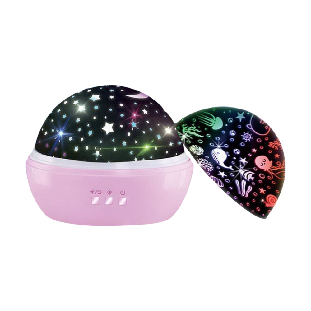 En stock transfronterizo pequeña bola estrella luz creativa vacaciones cumpleaños regalo dormitorio estrellado USB noche luz giratoria proyección