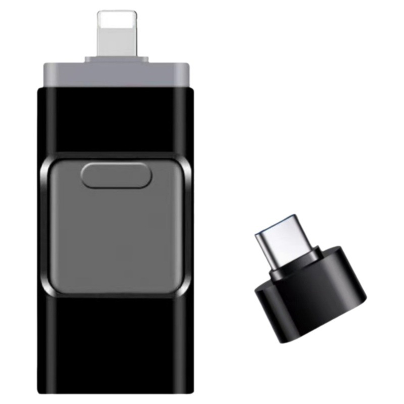 Unidad flash USB 4 en 1 compatible con teléfonos Apple, tipo C, Android y computadoras, unidad de expansión transfronteriza para teléfono móvil tres en uno de doble uso.