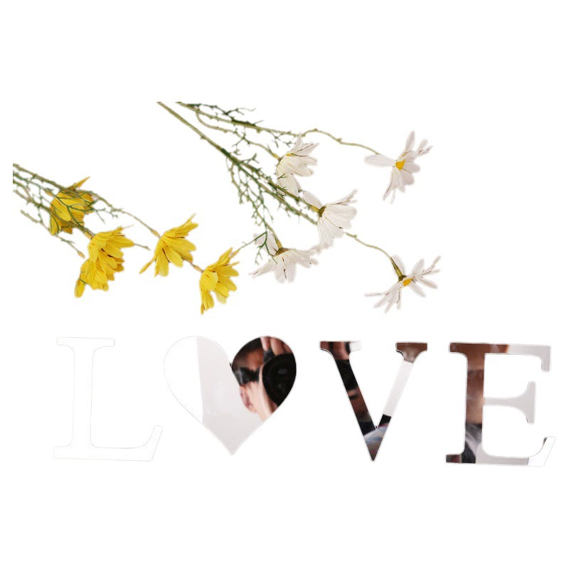 Трансграничное украшение дома AliExpress акриловое зеркало слово EVA английские буквы декоративные креативные настенные наклейки