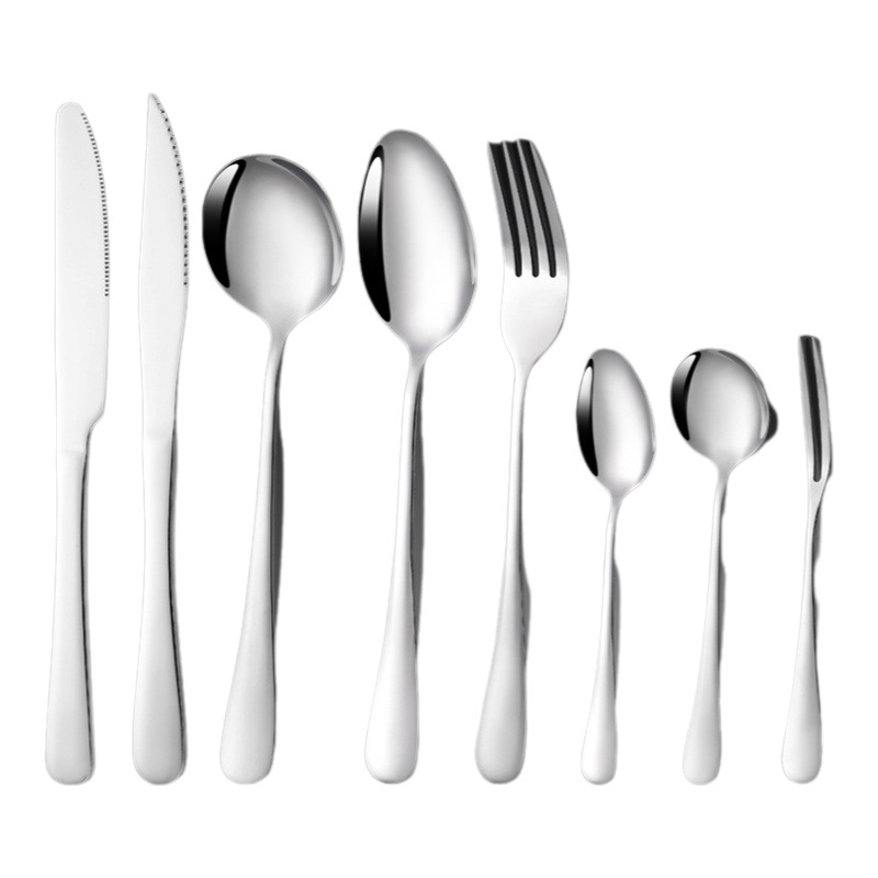 Stainless Steel Knife and Fork Spoon Thickened Western Steak Knife and Fork Hotel Household Spoon Fork Dessert Spoon 1010 Tableware