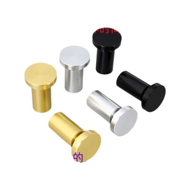 Aleación de aluminio color colgante espejo agujero de acero inoxidable de uñas gancho único armario de pared colgante de pared de baño de pared de uñas de una sola pistola de plata negro