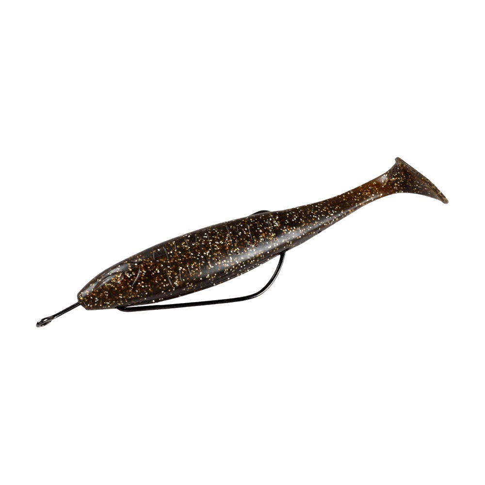 Zman SILENCIADOR Mar Pesca Texas grupo de pesca de mango largo gancho de manivela Gancho de manivela TPR suave cebo reforzado gancho de canal de sangre