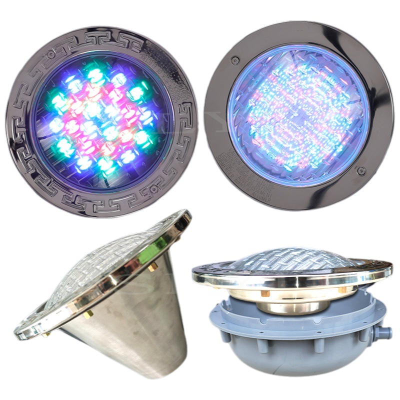 Lámpara de piscina de acero inoxidable empotrada transfronteriza, natación, fondo de buceo submarino, piscina enterrada oculta, led al por mayor