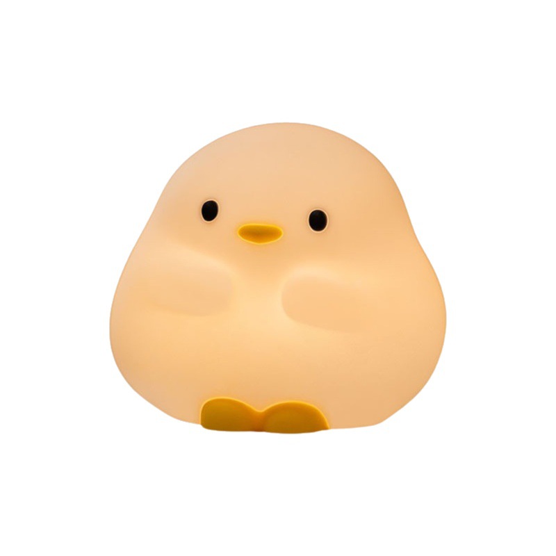 Nuevo muelle pato noche luz dormitorio noche carga madre y bebé dormir Pat luz tiempo lámpara de mesa atmósfera luz Silicona