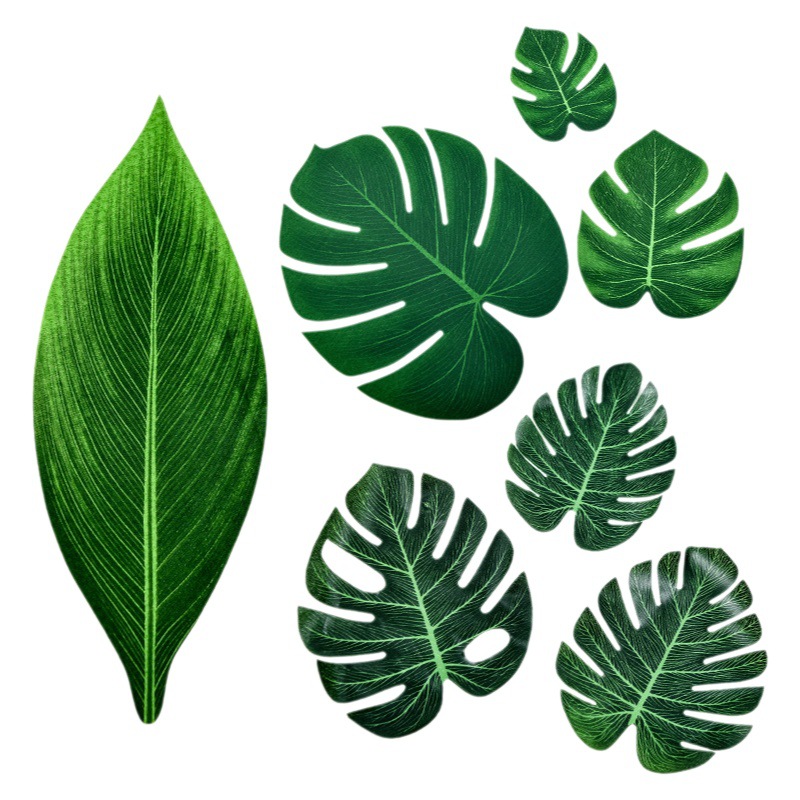 Artificial Monstera Leaves Tropical Plant Foliage Hawaiian Party Decoration Landscaping Decoration Photo Background Prop
