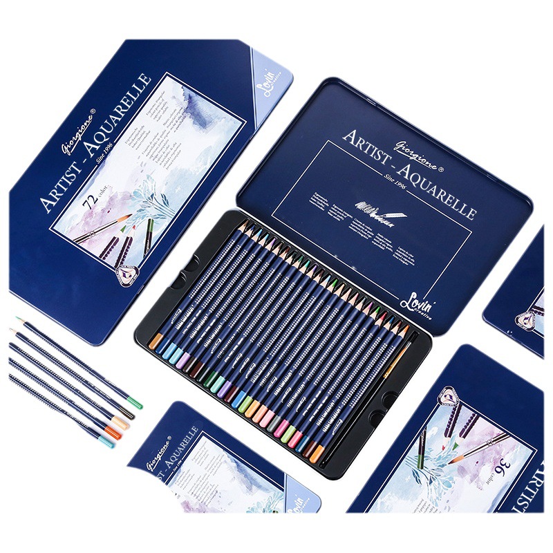 Chilchone traje de lápiz de color soluble en agua 72 color grueso triángulo registro pintura niños color plomo venta al por mayor