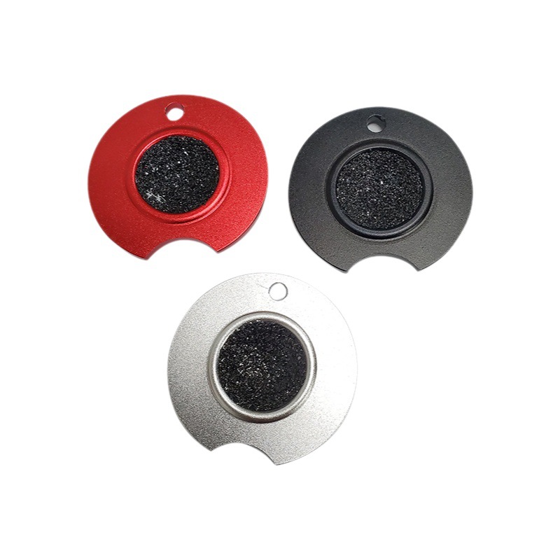 En stock accesorios de billar varilla de billar cabeza de cuero suministros de billar cabeza de hongo de aluminio esmerilado dispositivo