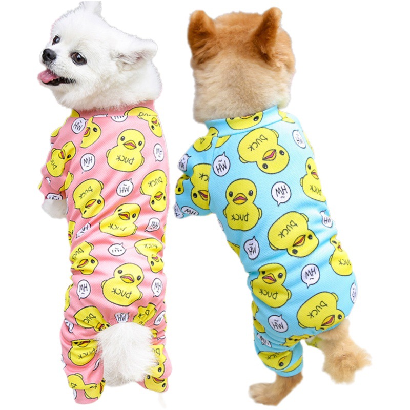 Mascota perro gato primavera, verano, Otoño e Invierno Teddy Bomei dibujos animados pijamas ropa de fondo ropa de cuatro patas suministros