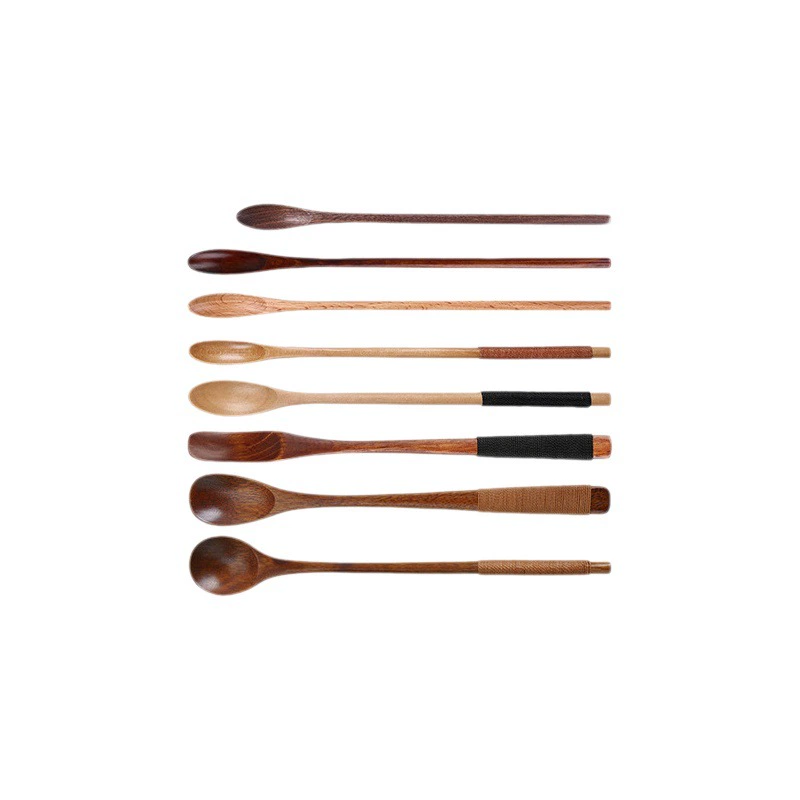 YFJY японский стиль длинная ручка деревянная ложка приправа ложка мед ложка деревянная ложка кофейная ложка смешивание ложка детская ложка посуда