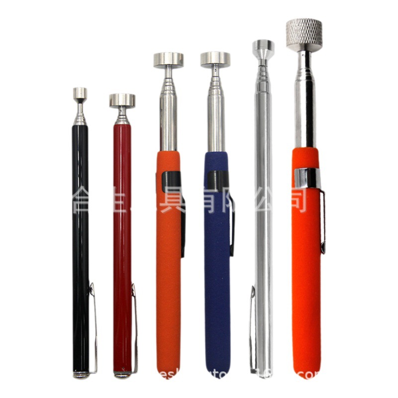 Retráctil magnético portátil pick-up con clip de la pluma imán de succión de hierro palo de succión herramienta de recogida