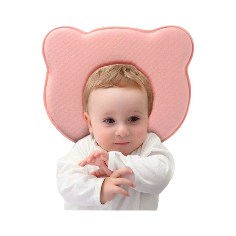 Оптовые детские подушки из памяти формы с медленным восстановлением, подушки для новорожденных, формирующие голову, анти-плоскоголовые подушки для младенцев с хлопковым наполнителем