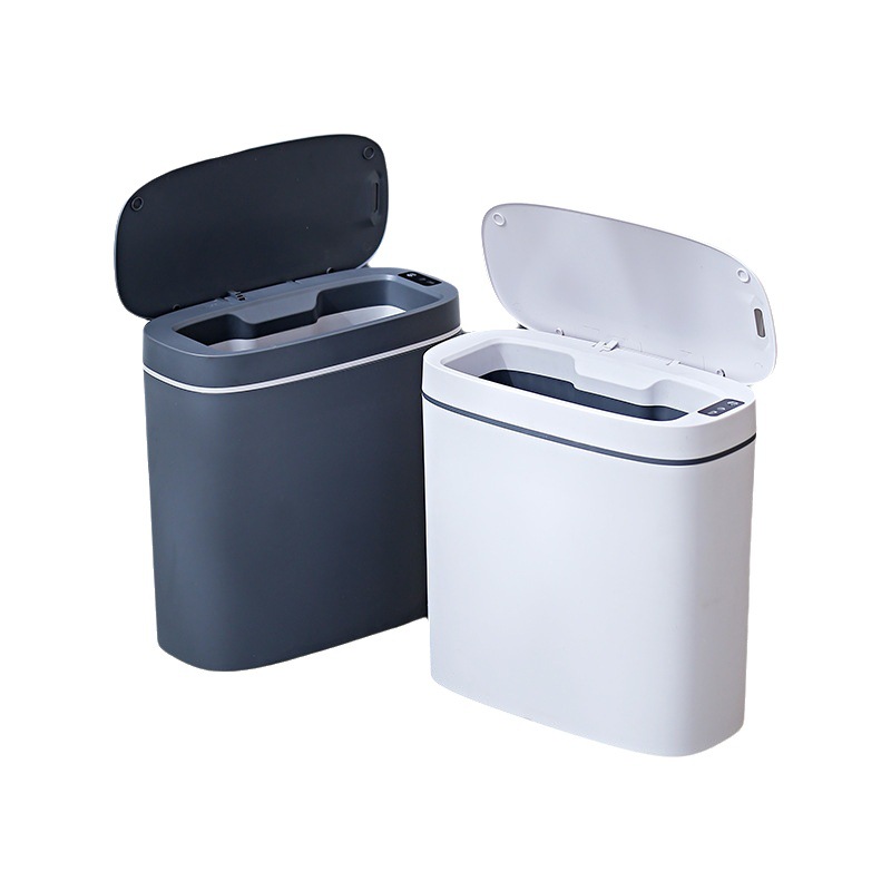 Inducción basura cocina baño brecha inteligente basura hogar inducción automática basura puede papel cesta lote