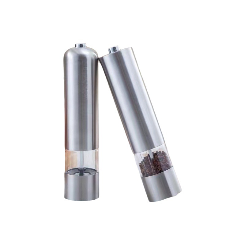 Molinillo de pimienta negro eléctrico hogar botella de molienda cocina botella de molienda de acero inoxidable recién molida al por mayor y al por menor
