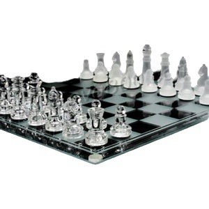 Venta al por mayor vidrio ajedrez 25*25cm ajedrez de vidrio grande y mediano tamaño pequeño