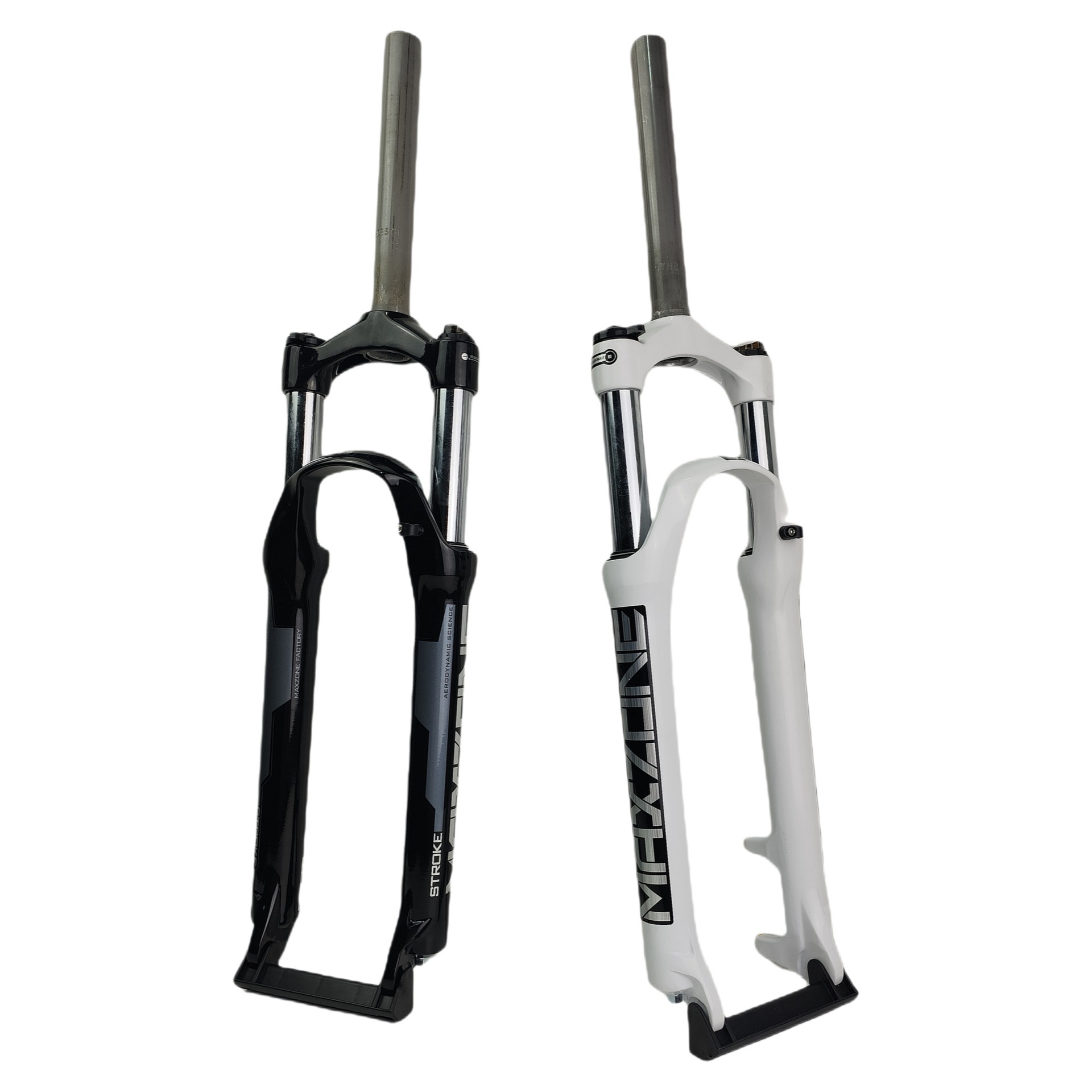 Horquilla delantera de bicicleta de montaña de 26 pulgadas/27,5 pulgadas/29 pulgadas absorción de impactos y resistencia a la presión, carrera de bloqueo de control de hombro 100mm